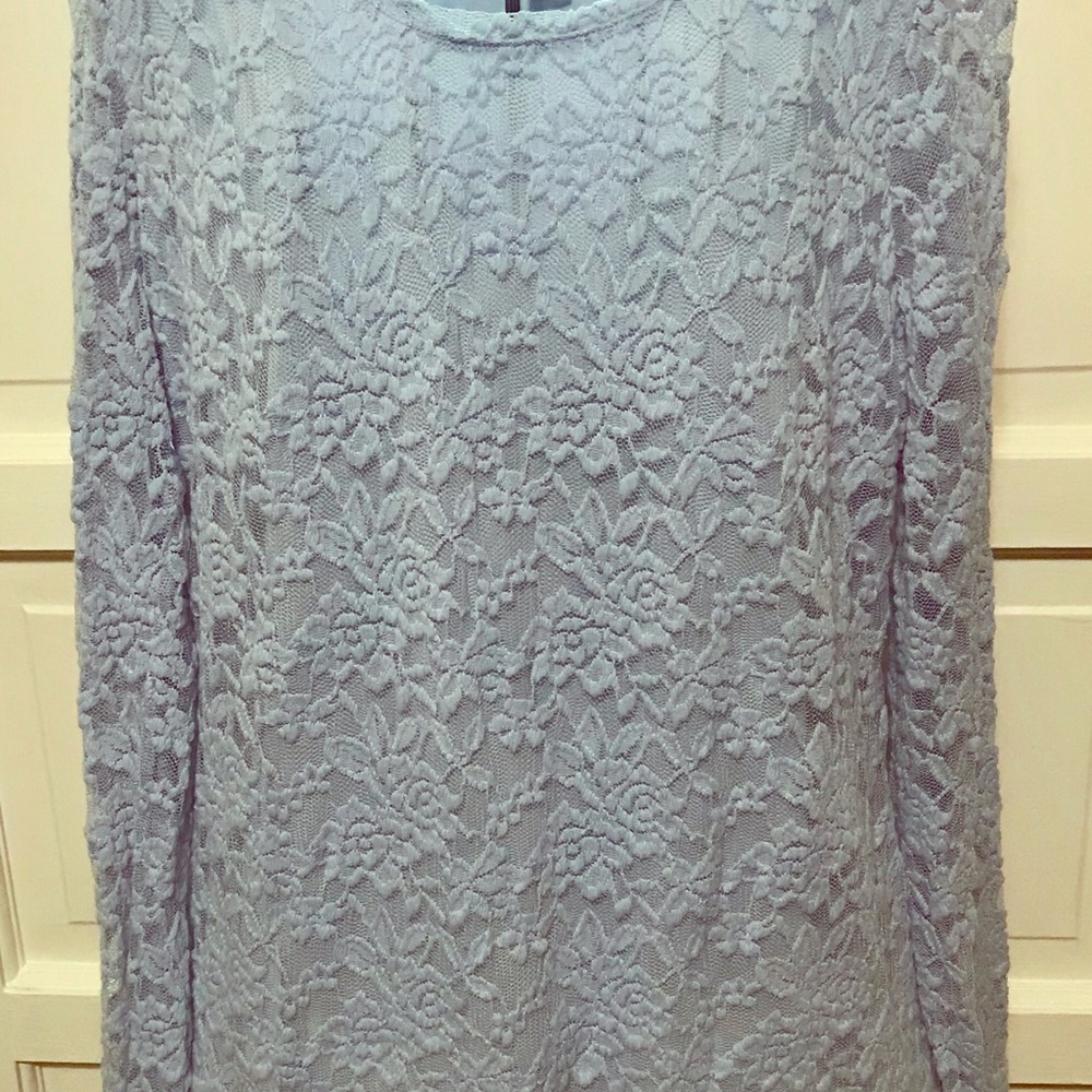 - Chico’s Light  Blue Lace Top, Size 2